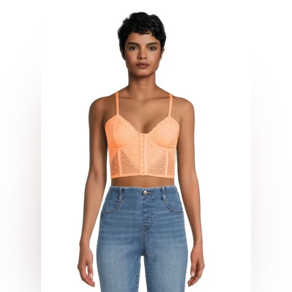 No Boundaries Other - 🌹No Boundaries Juniors Lace & Dot Mesh Bustier, Large